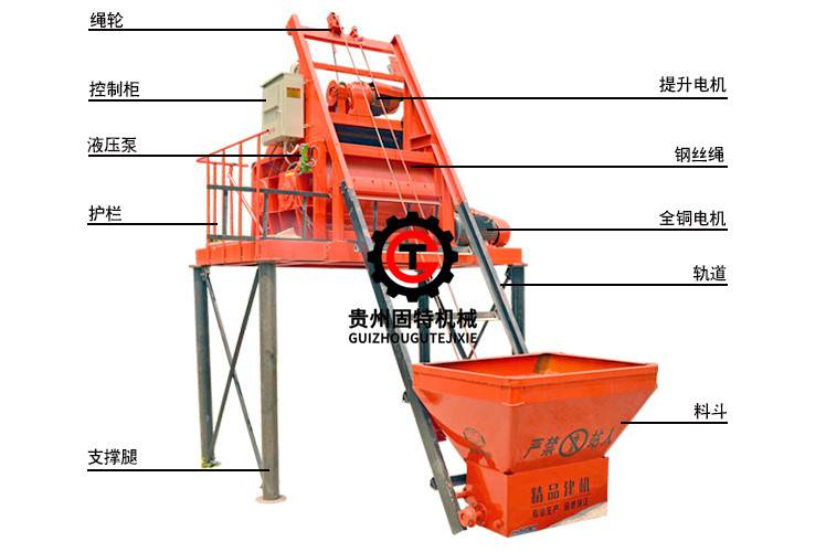 盘州双轴搅拌机 强制式混凝土搅拌机 高效商混站js搅拌机 移动式连续
