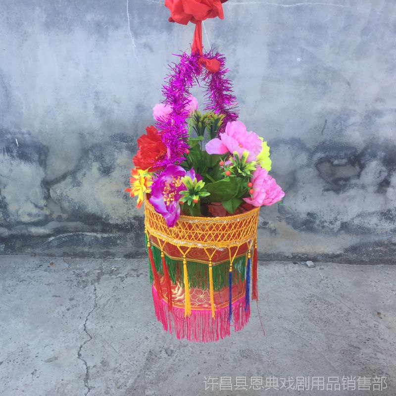 影视戏剧表演道具挑花篮婚庆舞蹈道具林黛玉手提花篮民间秧歌表演