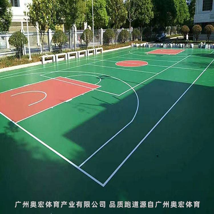 岳阳篮球场地施工 邵阳塑胶篮球场 湘潭悬浮地板篮球场 奥宏体育