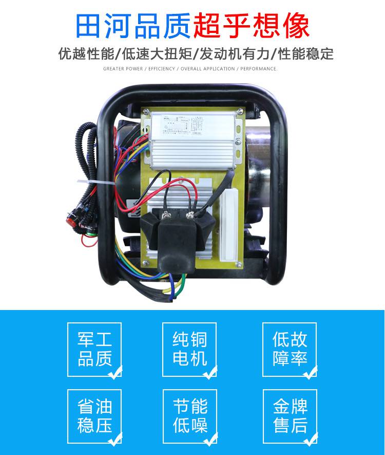 田河牌免安装增程器发电机48/60/72v电动三轮变频油电两用四轮用