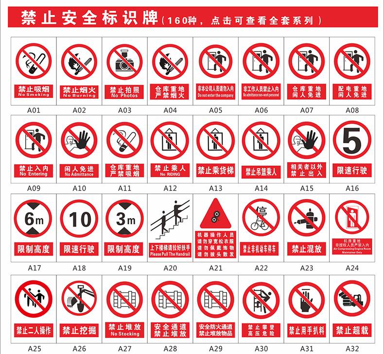 品牌zgyb元豹 型号001国际安全标识 类型安全告示牌 警示类型禁止标志