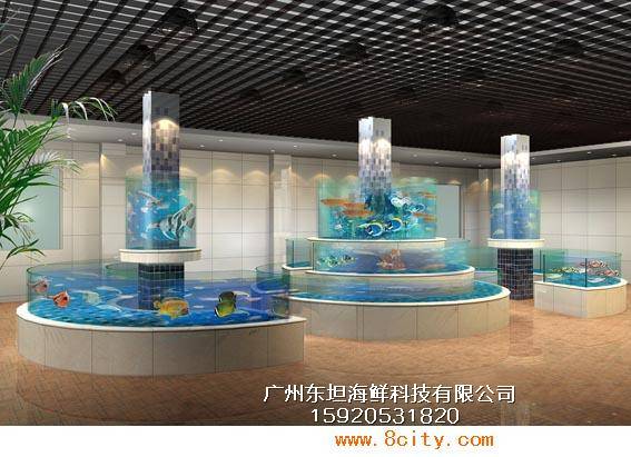 番禺广场海鲜池配件-海鲜塑料池箱-广州菜市场海鲜缸