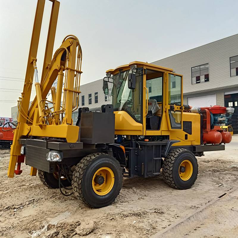 高速公路护栏打桩机改装液压拔桩机公路护栏立杆打桩机