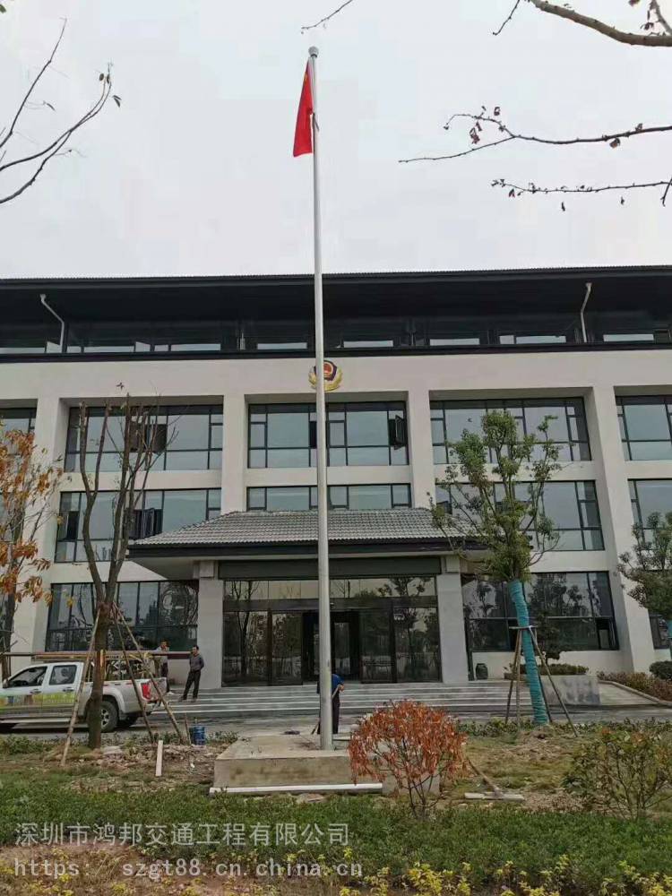 惠城建筑工地旗杆,惠城工地项目部旗杆,惠城工地不锈钢旗杆安装