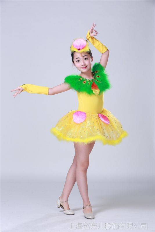 儿童动物表演服装布谷鸟舞蹈表演服小鸟啄木鸟服装女童角色扮演服