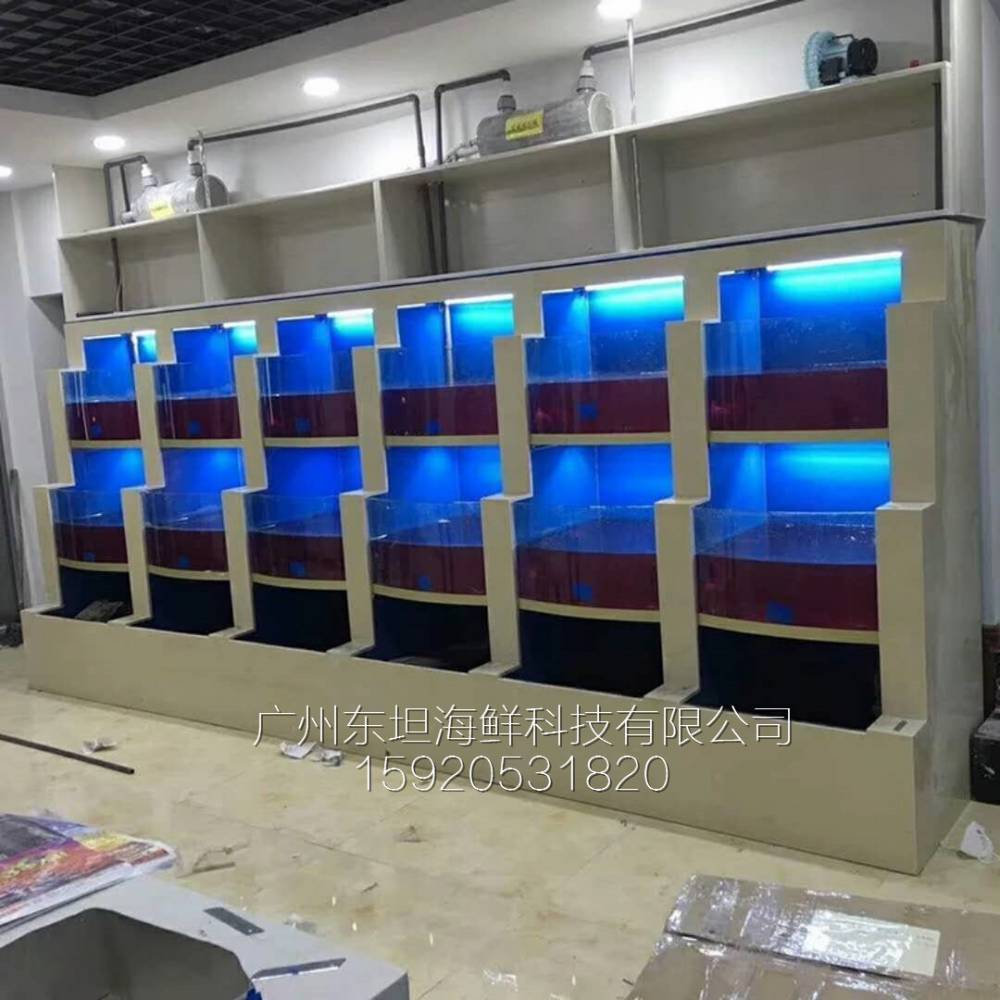 天河客运站海鲜池效果图-塑料海鲜池-广州不锈钢海鲜池