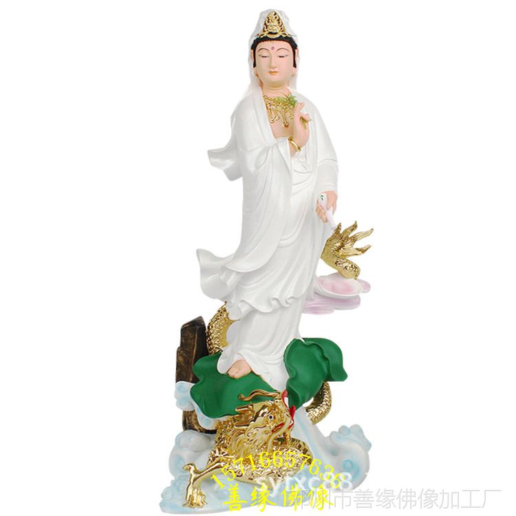 白衣观音菩萨价格 鳌鱼观音娘娘塑像 南海观音老母神像厂家 阿弥陀佛