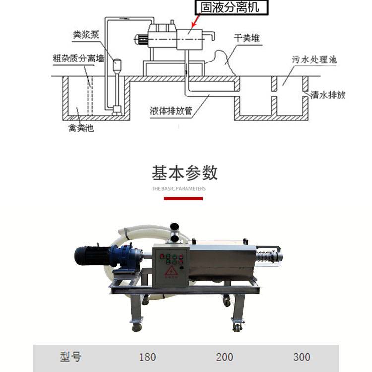 不锈钢猪粪干湿分离机畜禽粪便固液分离机餐厨垃圾脱水机设备