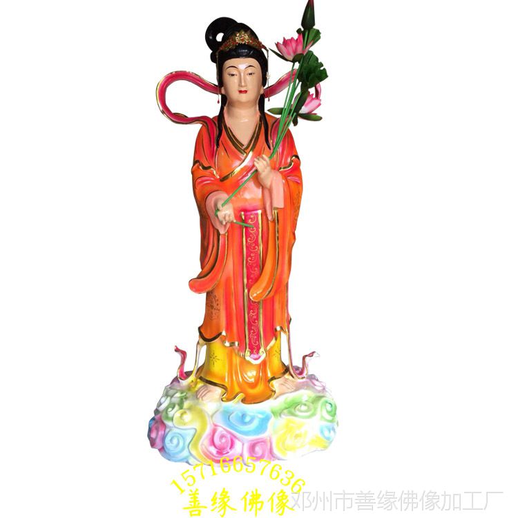 道教神仙 彩绘七仙女神像价格 七姑娘佛像 西灵圣母神像报价