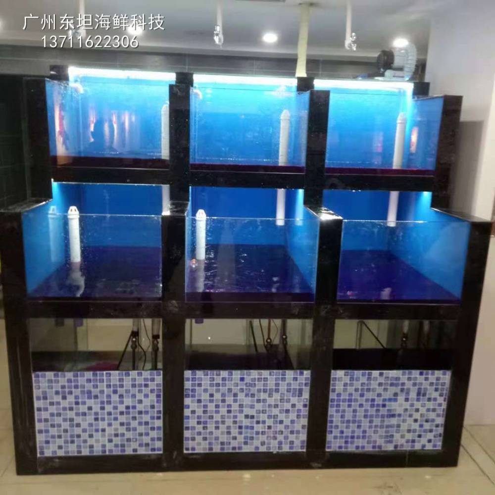 深圳哪里定做海鲜缸-深圳生鲜玻璃鱼池-深圳龙岗海鲜鱼缸