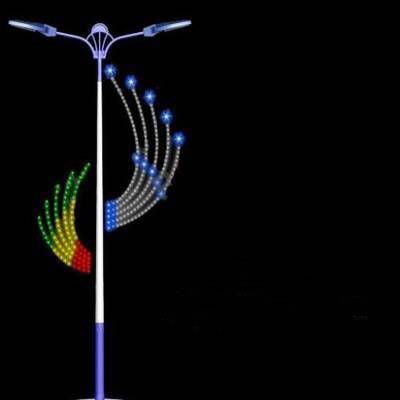 淮北 灯杆图案灯 1.2米彩色雨伞造型灯 厂家设计