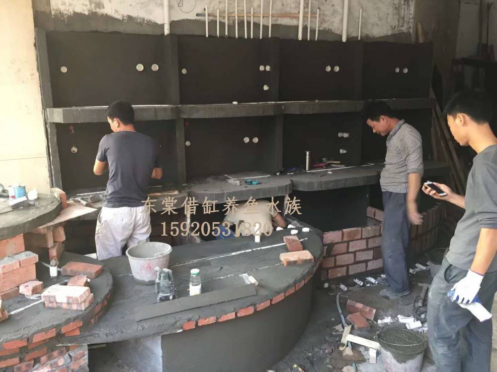 佛山新天地海鲜池背景纸，哪里定做酒楼海鲜池