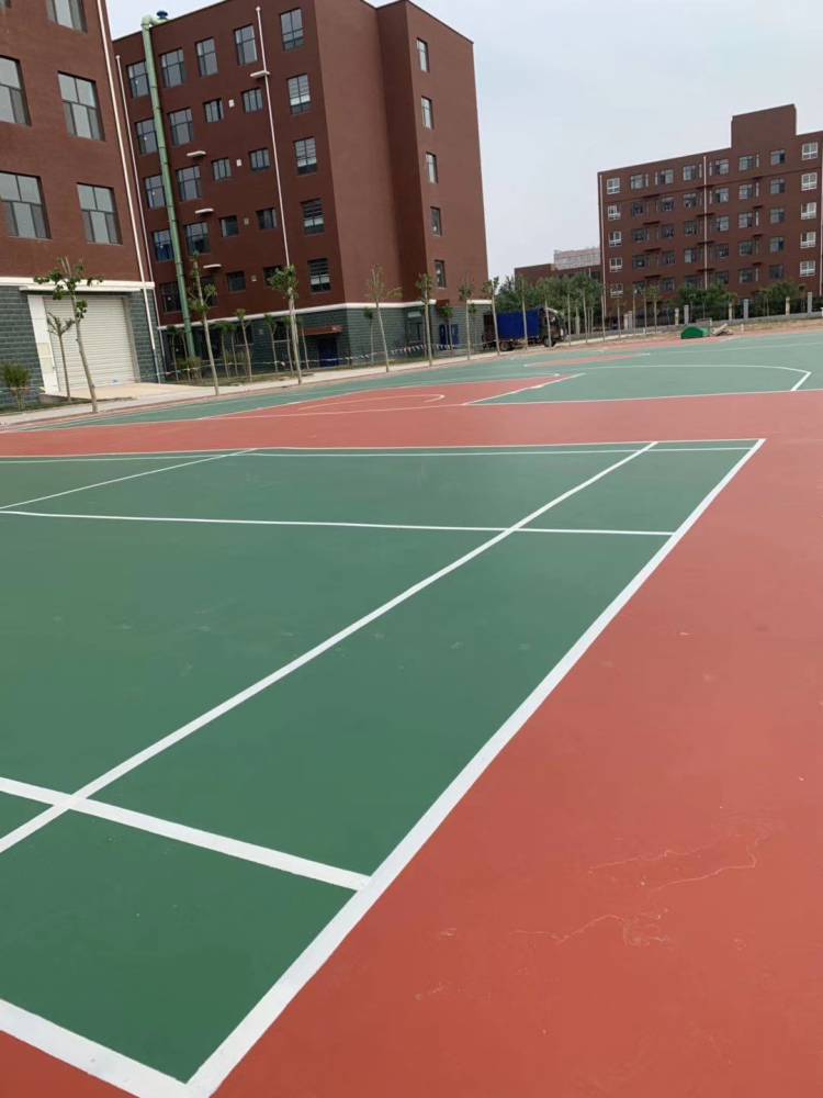 塑胶篮球场 济南塑胶篮球场建设 专业塑胶球场施工就找鑫威体育