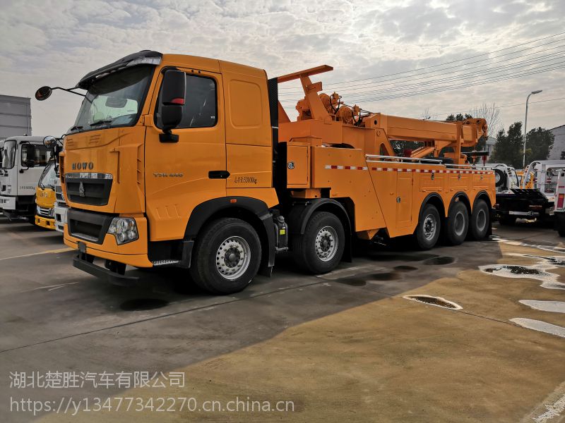 重汽五轴道路救援车 润之星scs5530tqzz型清障车 前四后十拖吊连体