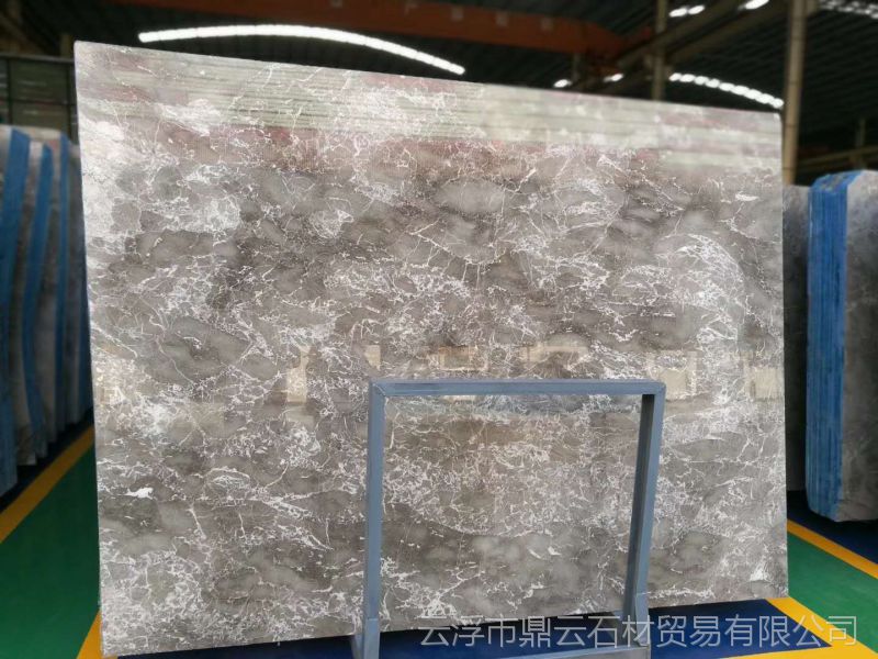天然奥斯卡灰大理石 进口灰石 复合板 背景墙 原石工程单 可定制