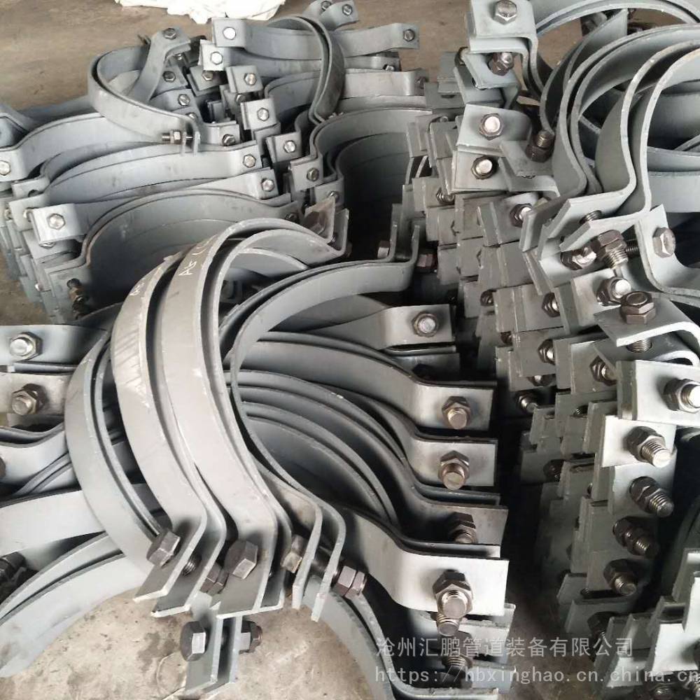 北海双孔短管夹 双螺栓管夹 管道抱箍 汇鹏质量保证