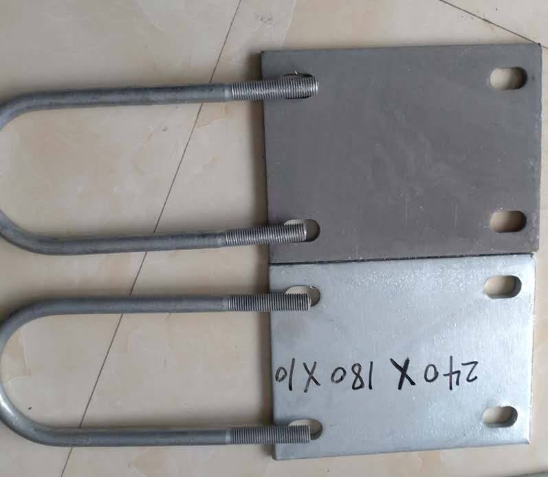 遮板栏杆预埋件180*240*10 u型螺栓m16*632牛腿槽钢 预埋角钢q235b