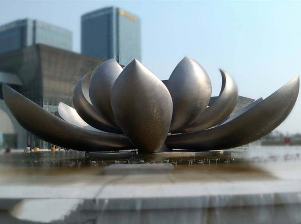 专业不锈钢莲花雕塑不锈钢荷花荷叶水景雕塑不锈钢莲花雕塑不锈钢莲花