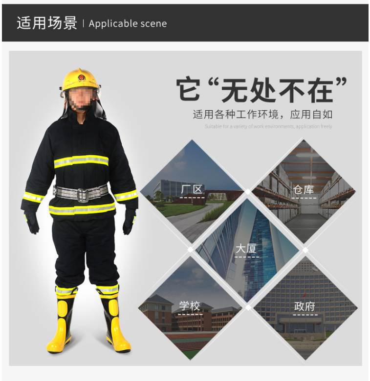 供应14款3c认证消防员灭火防护服 消防服五件套 芳纶装备