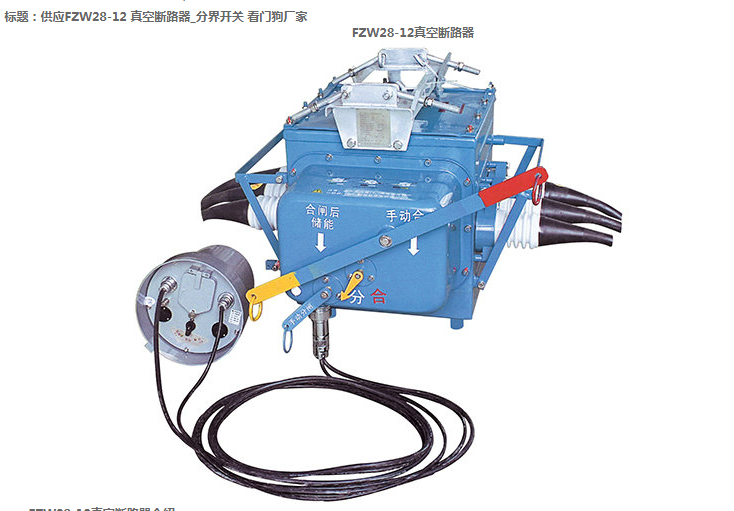 【fzw28-12户外分界真空负荷开关10kv分界真空断路器】图片