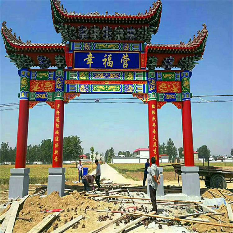 运河 大门牌坊 四柱牌楼 牌坊厂商