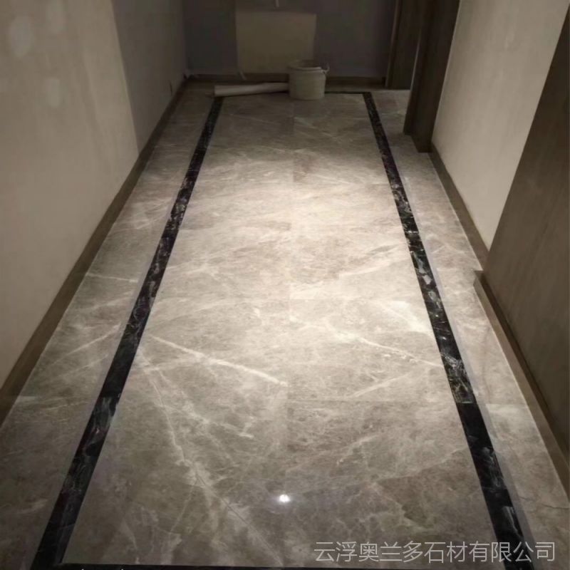云朵拉灰大理石板材 做台面 电视背景墙 楼梯 窗台板 酒店大堂