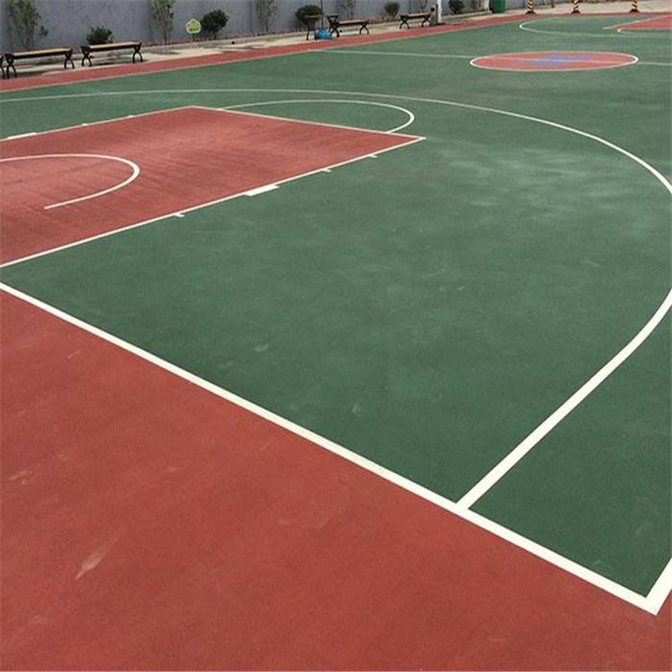 泉州 学校硅pu篮球场 室外硅pu球场地面 幼儿园塑胶地面