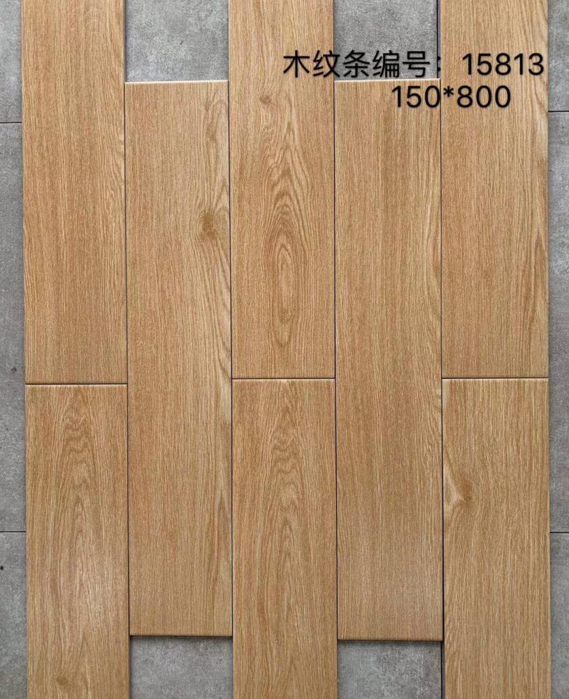 亚光仿实木瓷砖防滑仿木纹地砖150x800mm木纹砖优等室内耐磨条砖