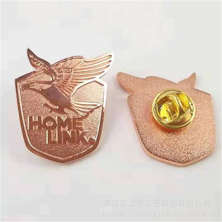 老鹰翅膀立体胸章 订做中山大学徽章 金属蓝宝石胸针 定制蓝钻石胸针