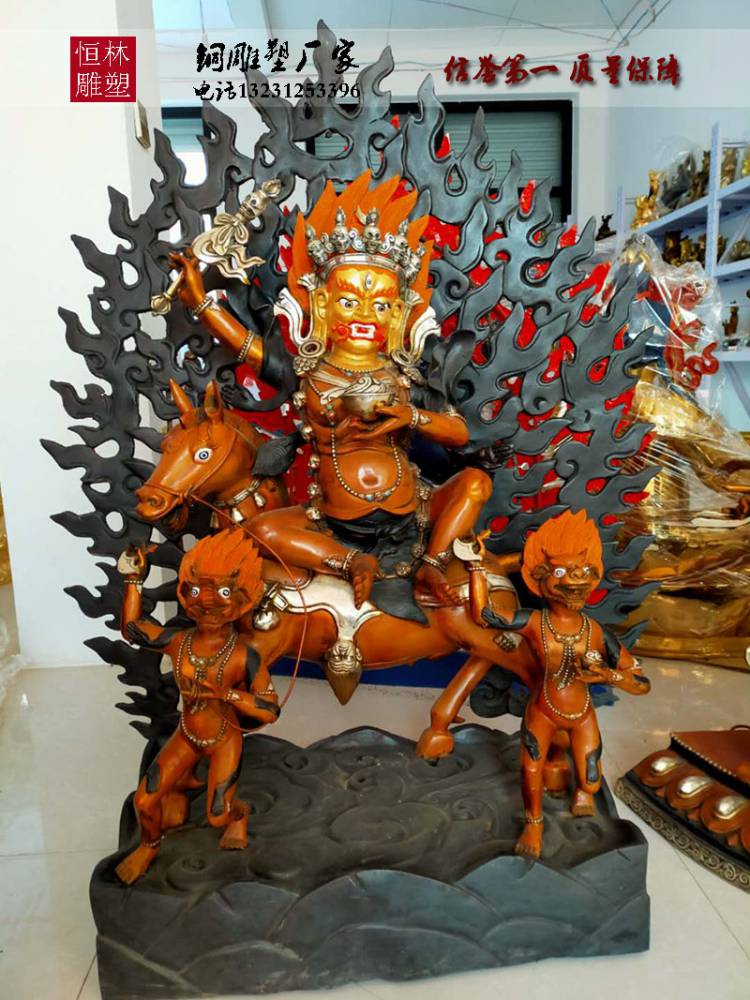 恒林雕塑厂家定做纯铜大型藏传铸铜15米马头金刚马头明王马头观音密宗