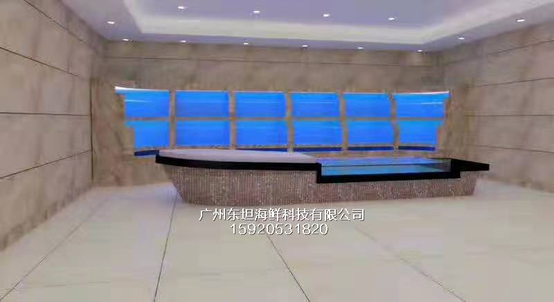 广州淘金海鲜池定制-海鲜池一体机-广州海鲜酒家鱼池设计