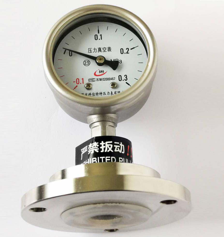 四氟波纹膜片隔膜压力表y-60b/m-无锡科佳特种压力表
