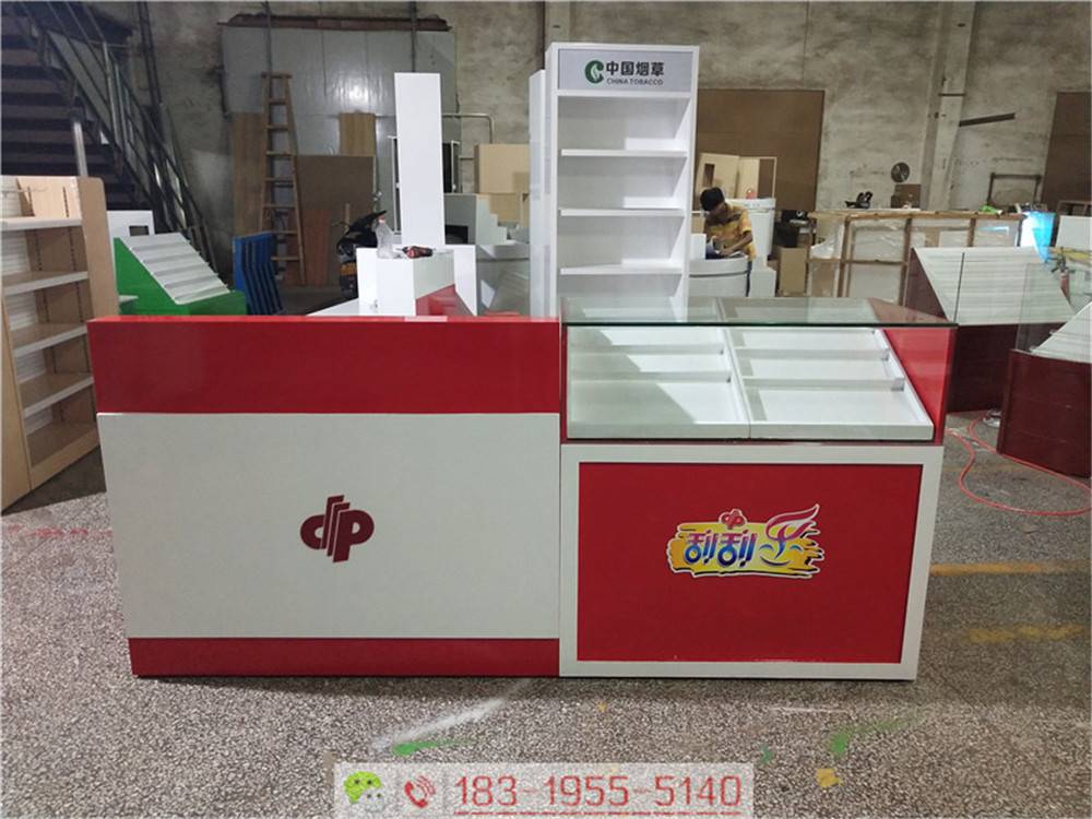辽宁抚顺顺城玻璃服务台品牌代理/福利彩票专卖店展示柜新款体彩柜台