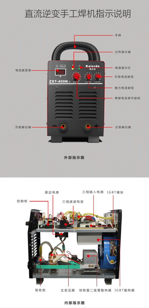 凯尔达zx7400nⅡ三相380vigbt模块逆变直流手工焊机