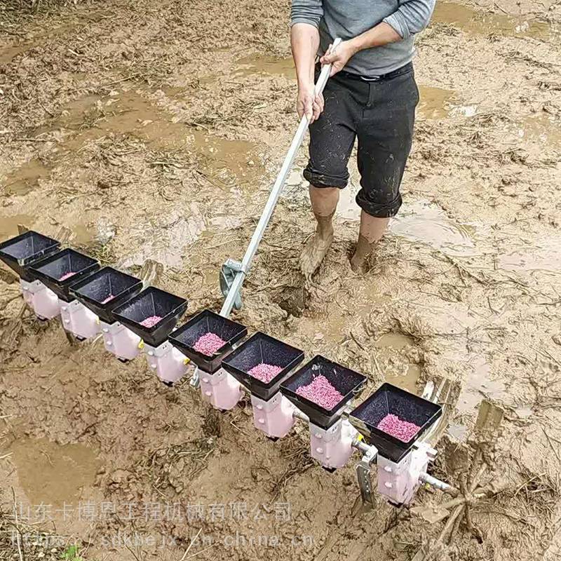 农用水稻育苗播种机 育秧定植水稻点播机 人力推拉式稻子直播机