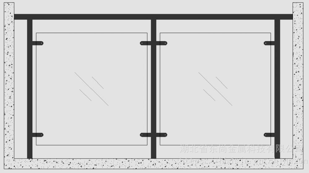 玻璃阳台护栏配件 玻璃夹玻璃螺丝 凹槽管玻璃阳台塑料压条