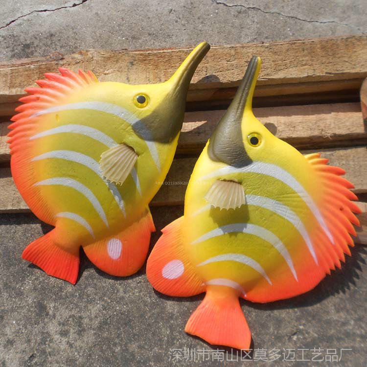 pu长嘴条纹鱼 手感热带鱼 绘画道具 水族馆装饰假鱼 批发仿真海鱼