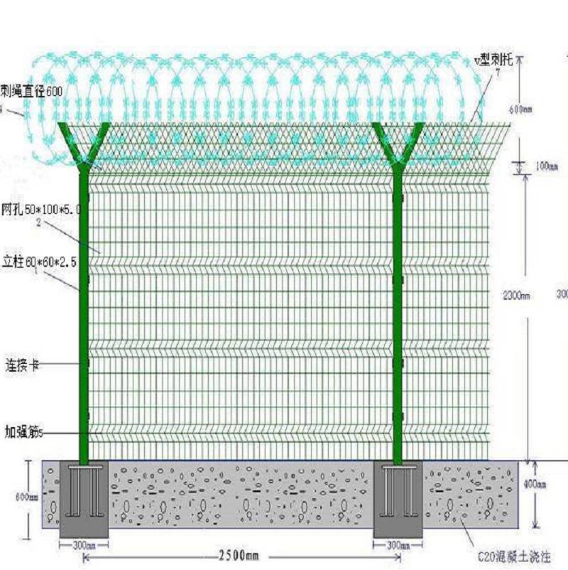 鸿宇筛网监狱机场护栏隔离网厂家