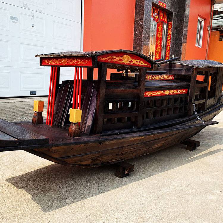 3米嘉兴南湖红船模型手工定制室内博物馆展览展示船模