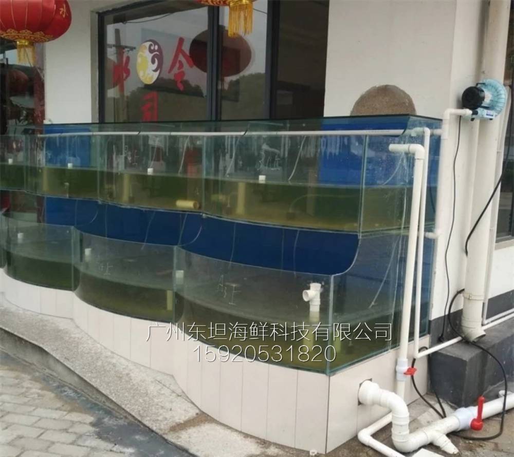 广州镇龙海鲜鱼池制冷设备-海鲜塑料池箱-广州农庄土建鱼池