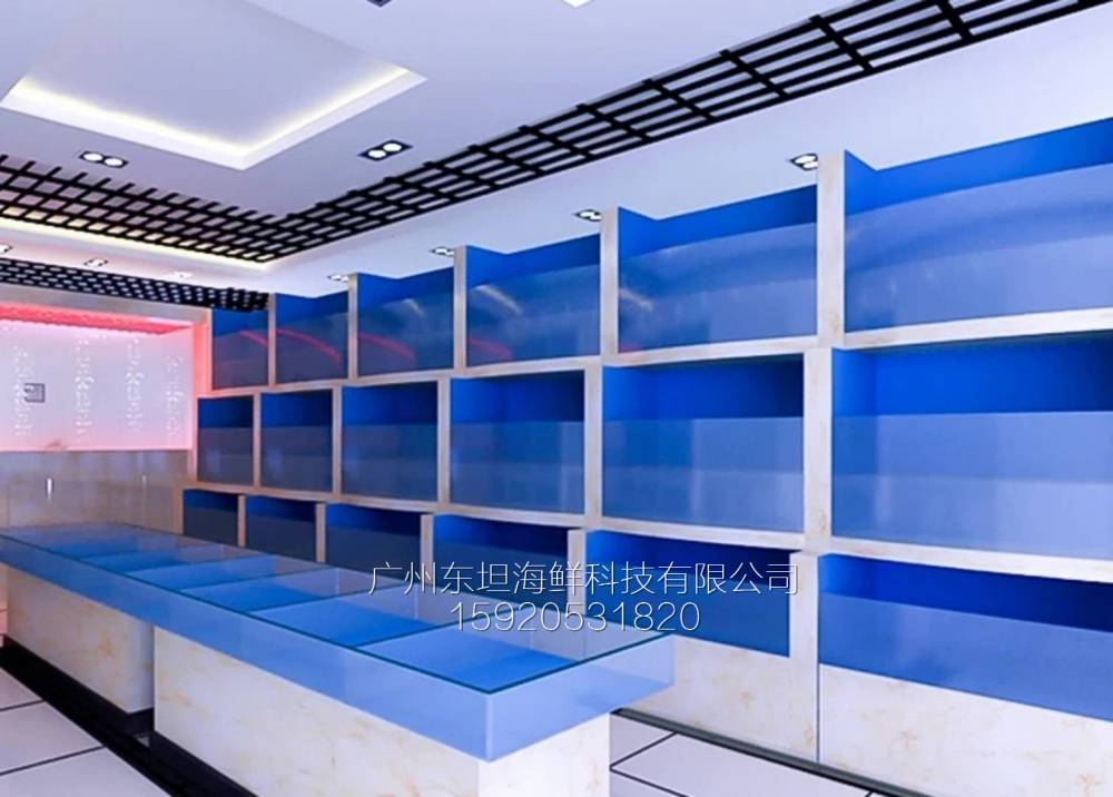广州解放路海鲜鱼池设计图-塑料海鲜池-广州三层海鲜玻璃鱼池
