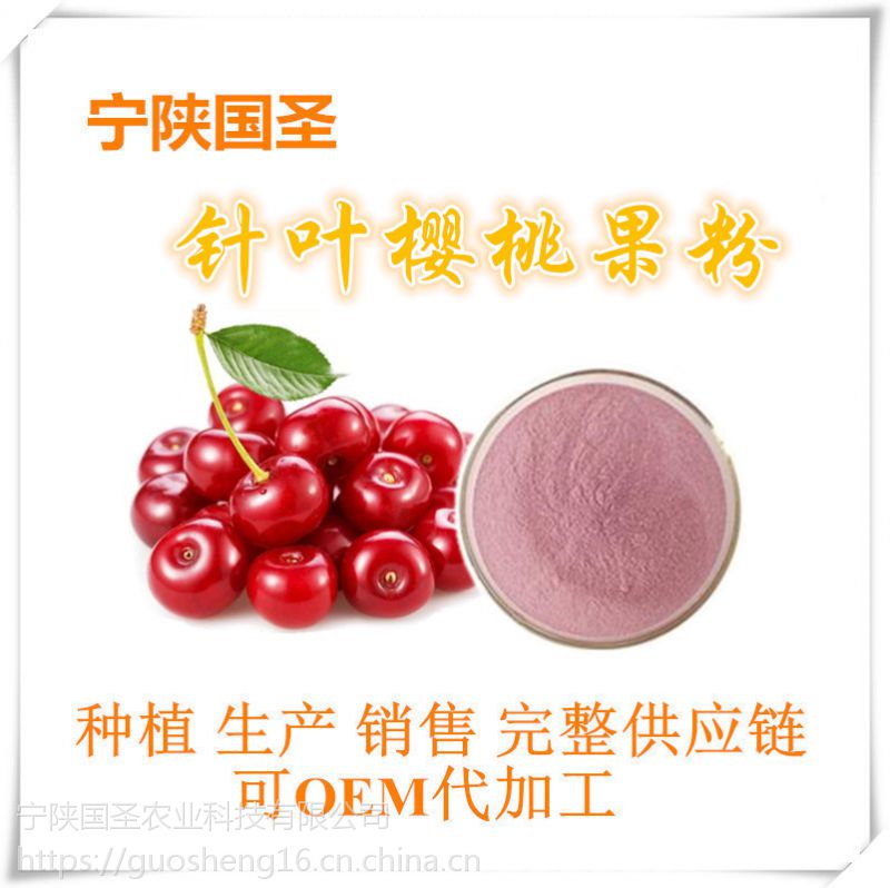 进口原料 针叶樱桃果粉 17%vc 浓缩汁粉 宁陕国圣 专注果粉提取