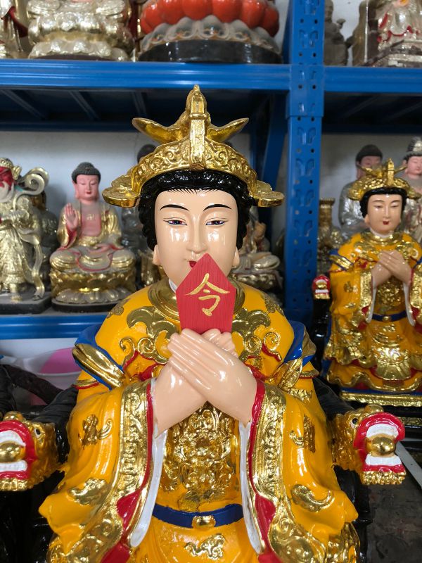 龟台金母神像 西王母塑像细节图 西灵圣母雕塑厂家 树脂佛像