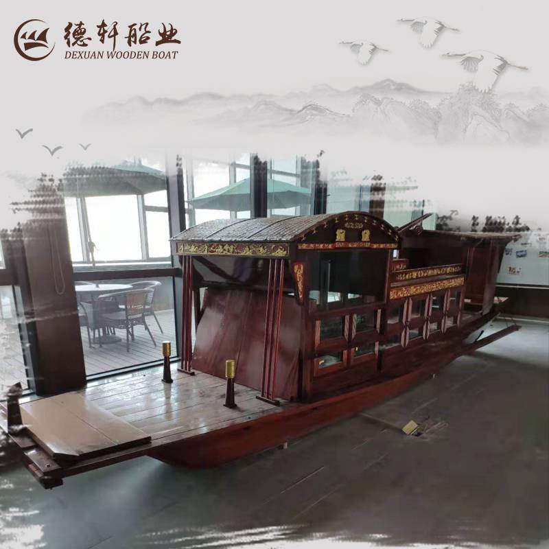 上海博物馆南湖红船 复原嘉兴红船 纪念木船价格