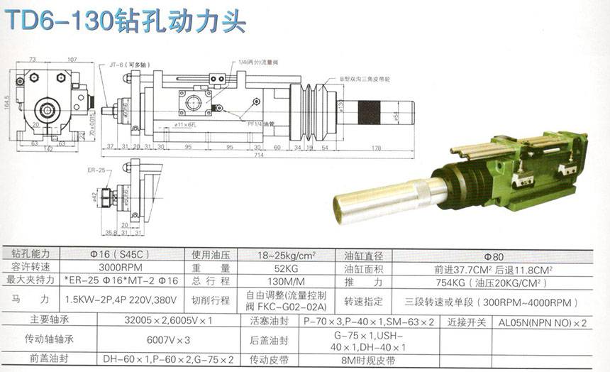 泊头直推td6-130钻孔动力头气动油压精密提升产能的利器