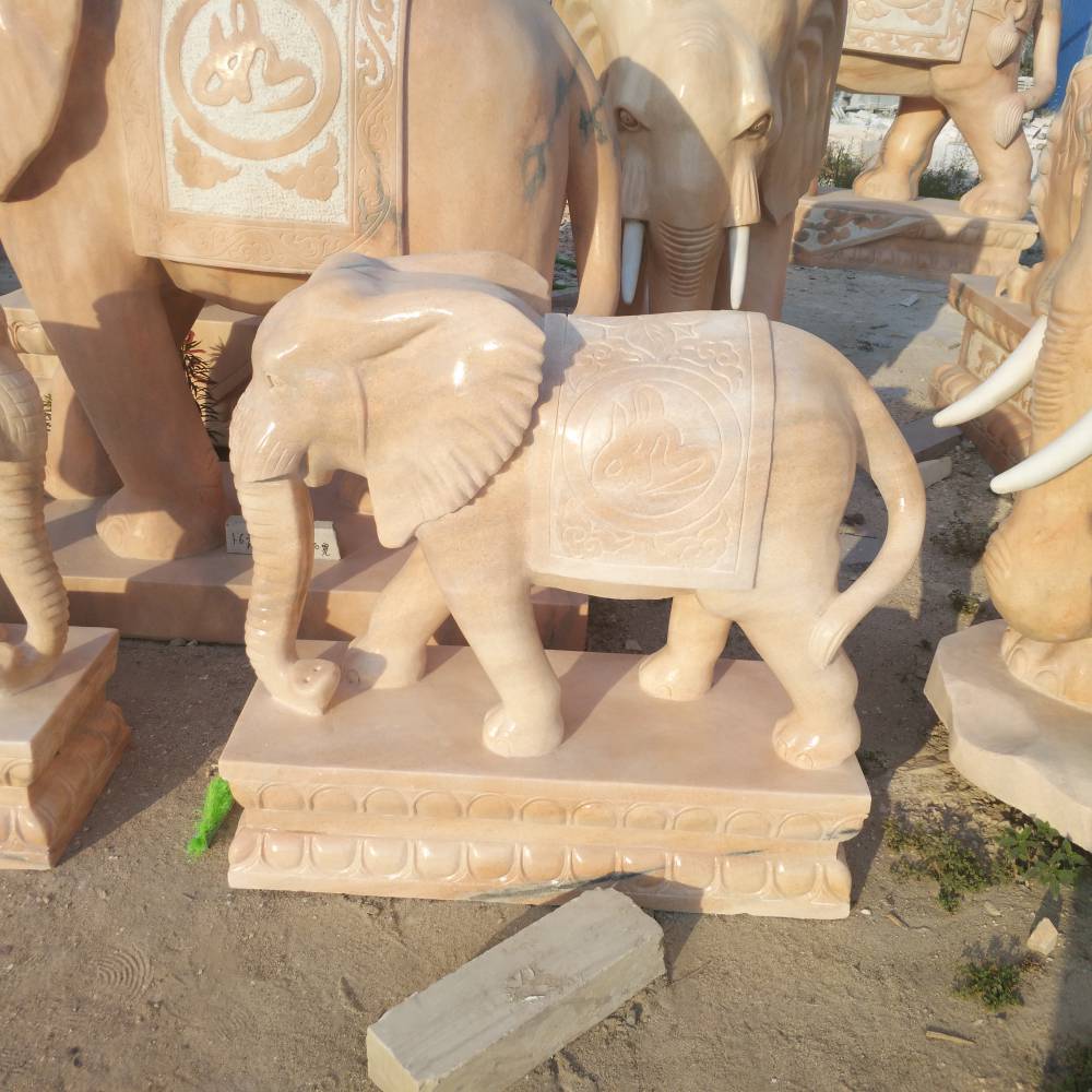 石头象一对 真正大象雕刻厂家 优质石雕大象批发