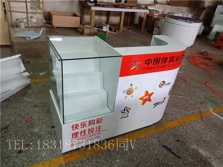 咸阳礼泉中国体彩展示柜 体彩展柜密度板烤漆