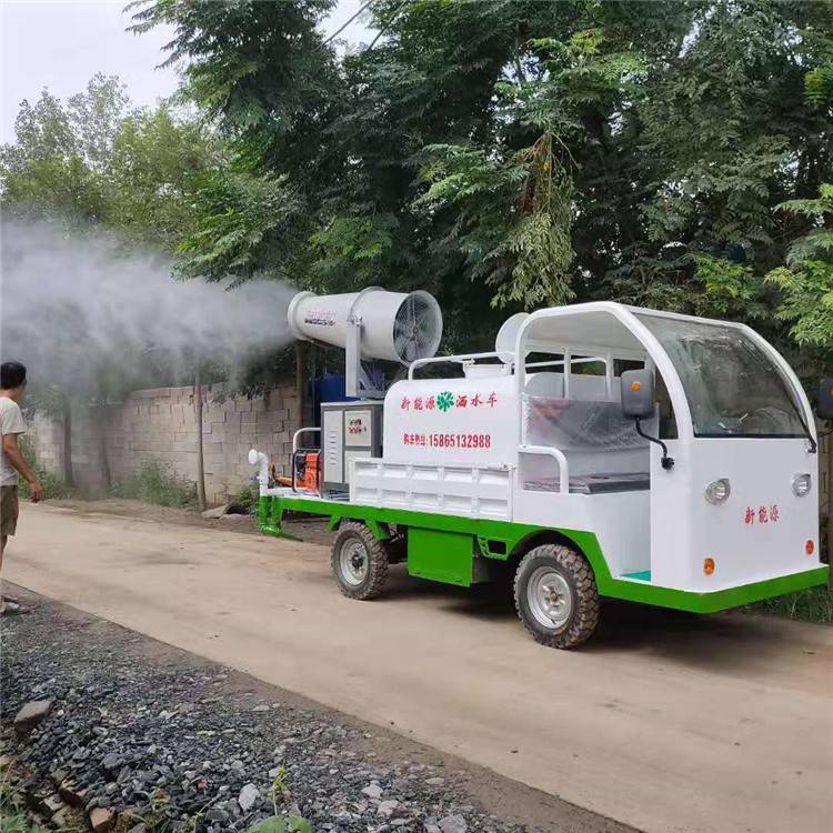 电动三轮四轮洒水车园林绿化浇水车工地雾炮除尘车消毒水炮新能源