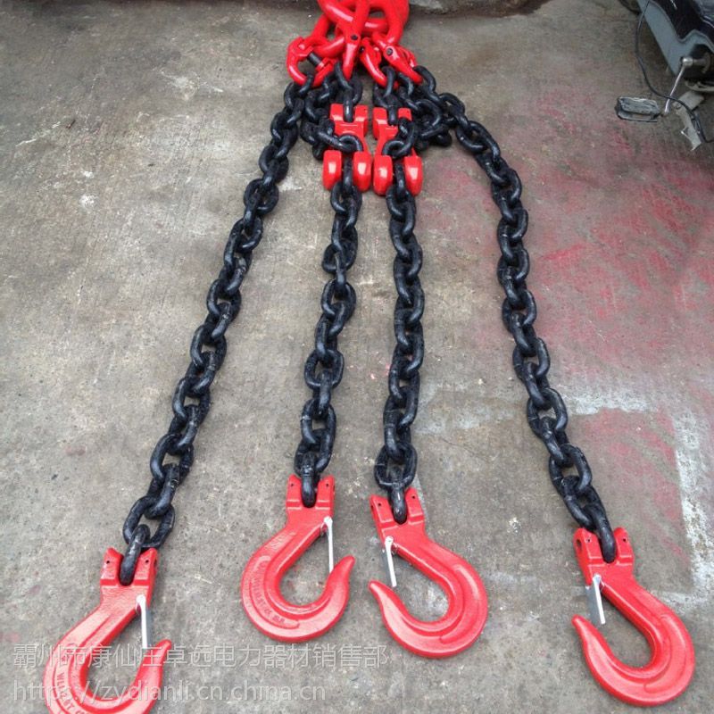 四腿链条吊索具8t10t12t工业起重用链条吊具益聚