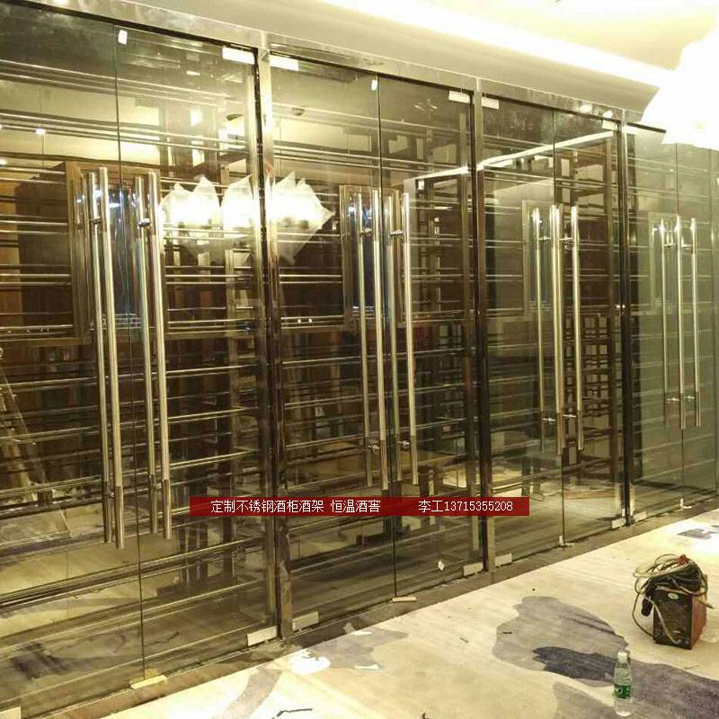 格瑞鑫 奉贤不锈钢展示柜红酒展架 家用恒温酒柜定制生产